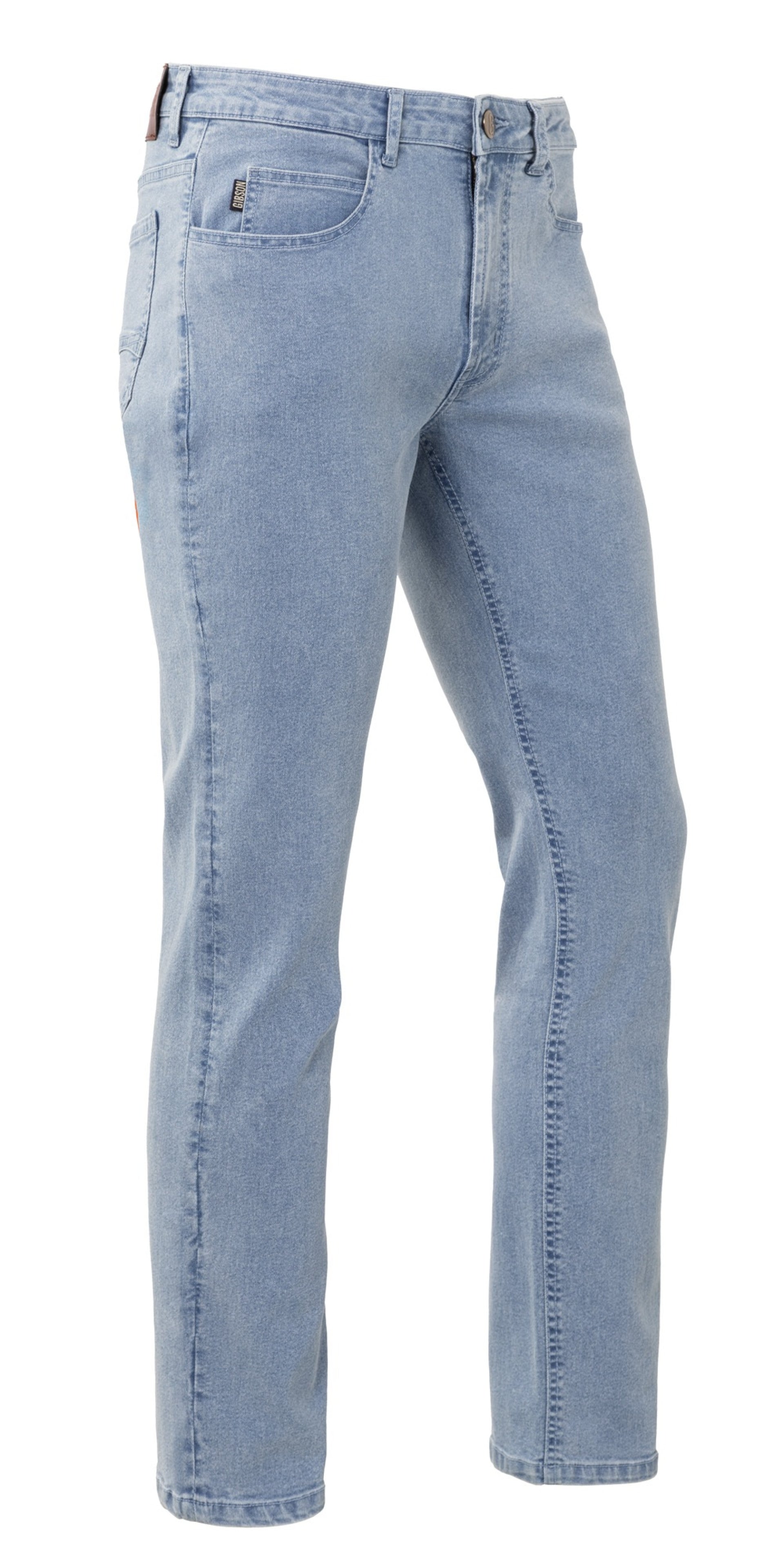 Gibson Pants Men A21 Stretch Denim Light Blue Wash